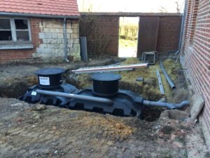 Raccordement des canalisations d’amenées des eaux brutes, de rejet des eaux traitées et de ventilation d’une filière FLUIDIFIX®
