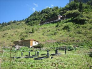 intégration d'une filière d'assainissement compact'o dans un paysage de montagne