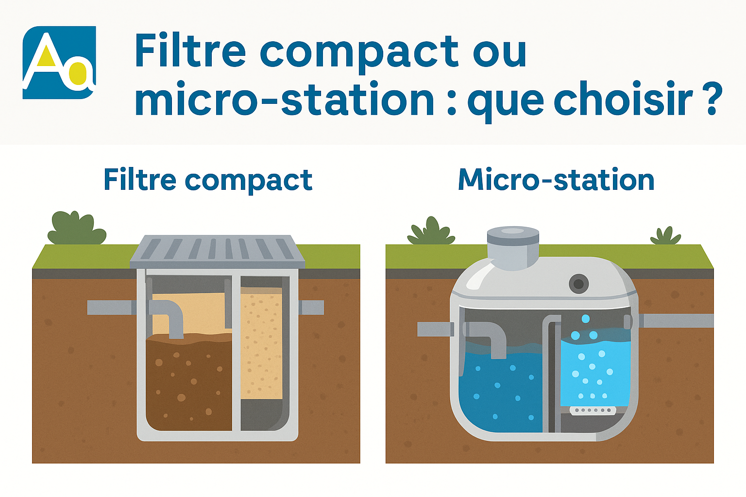 Filtre compact ou micro-station ? Le comparatif complet 1 fonctionnement interne compare