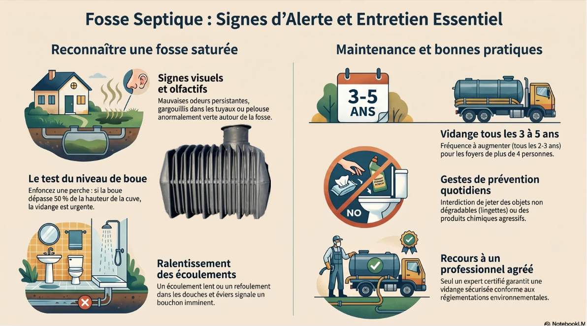 Fosse septique pleine